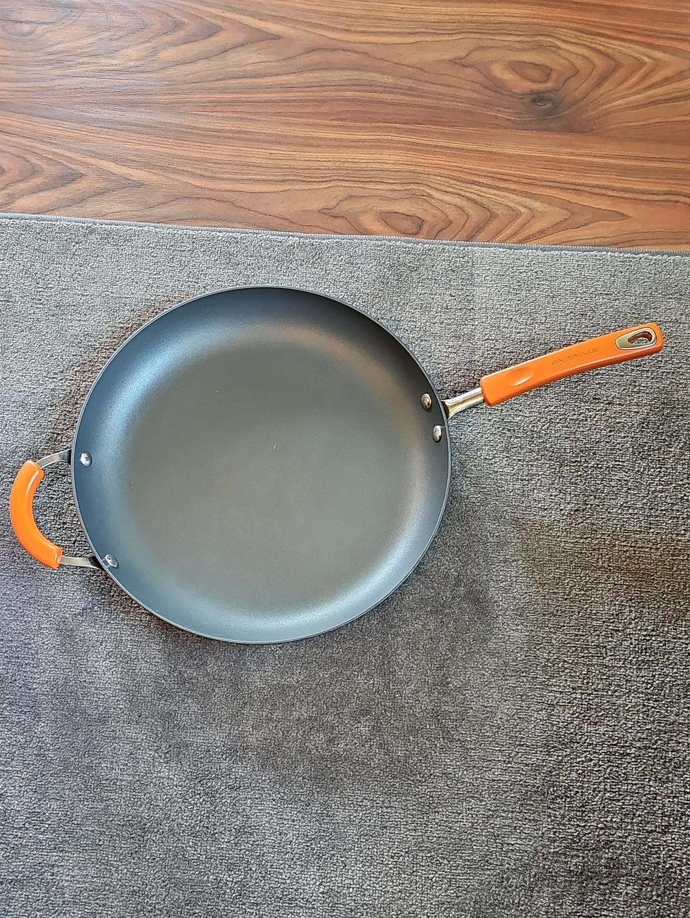Rachael Ray Nonstick 14" Skillet with Orange Handle